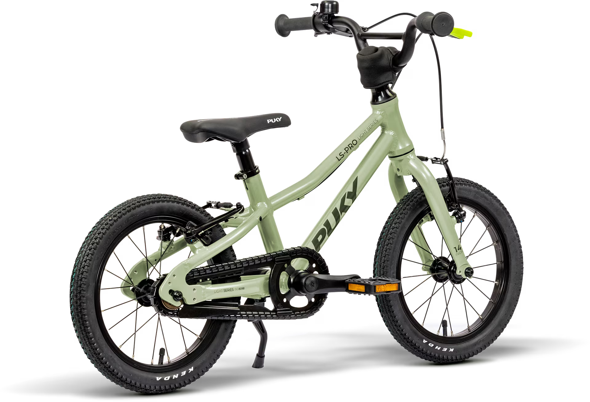 puky ls-pro14 vihreä lasten alumiinirunkoinen polkupyörä