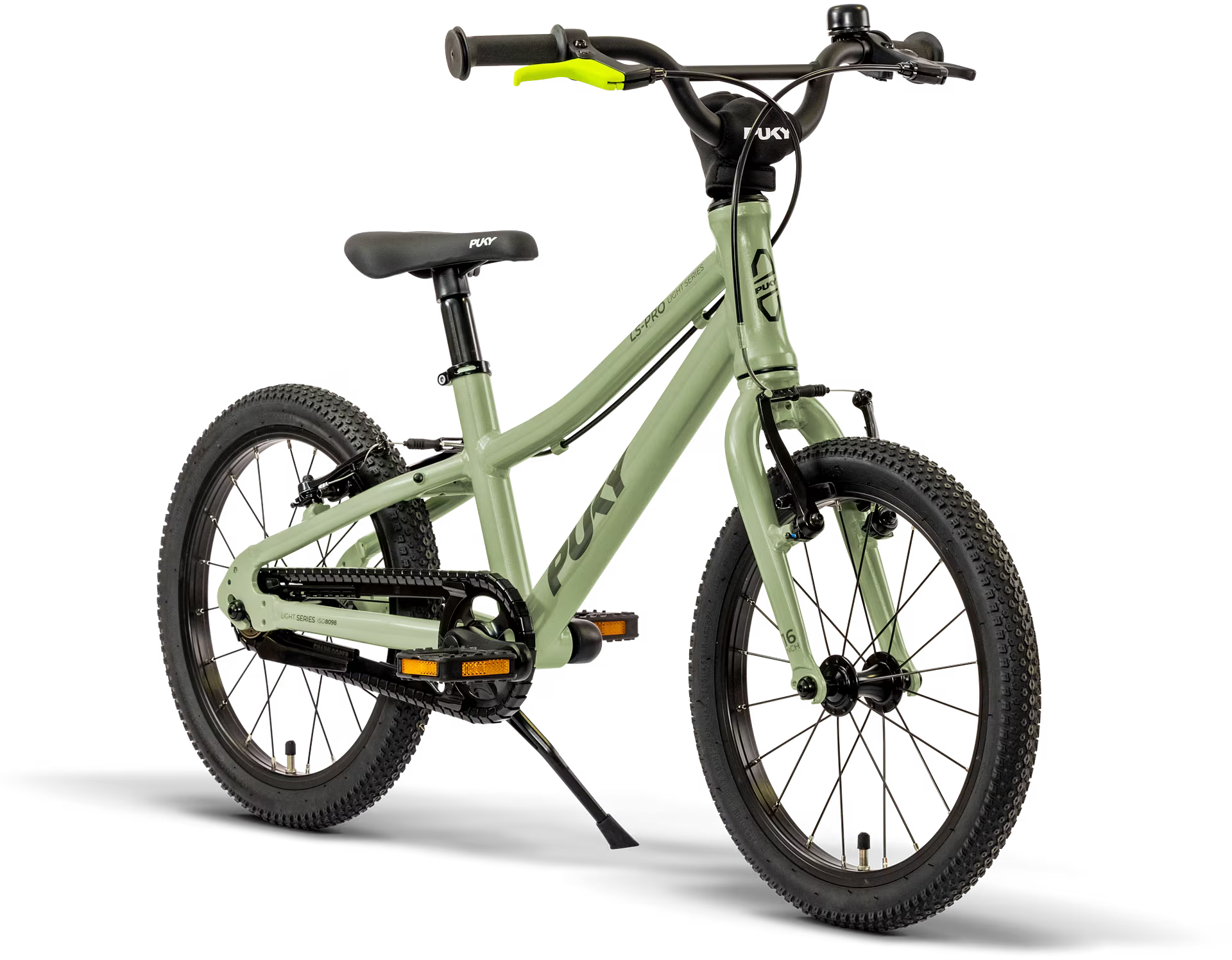 puky ls-pro16 vihreä 16-tuumainen lasten polkupyörä