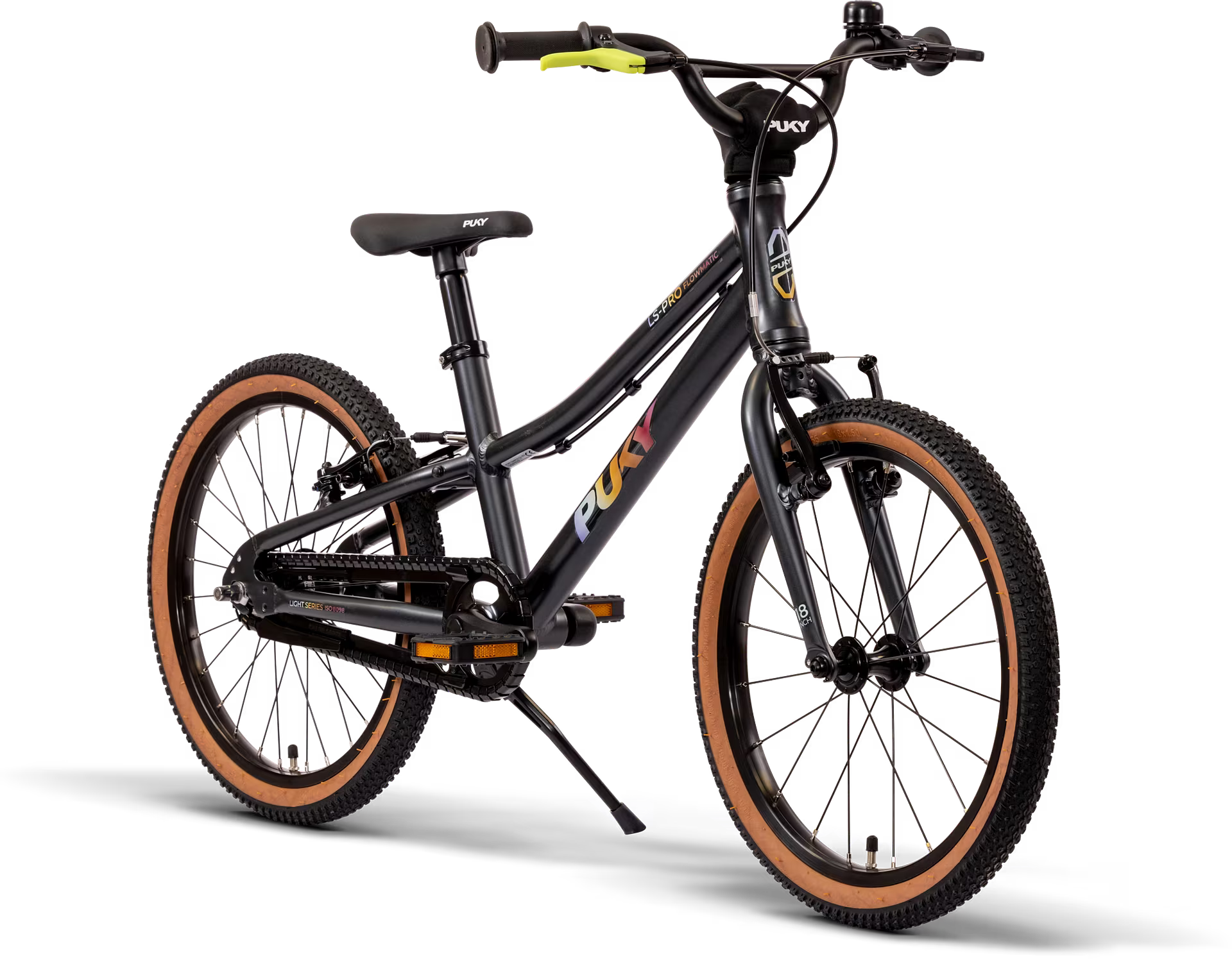 puky ls-pro18 flowmatic musta 18-tuumainen lasten polkupyörä