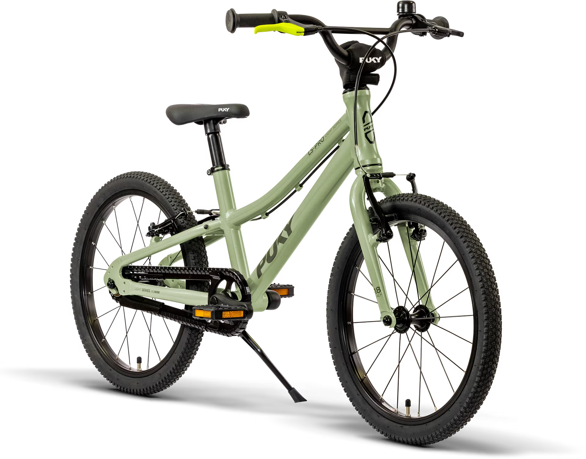 puky ls-pro18 vihreä 18-tuumainen lasten polkupyörä